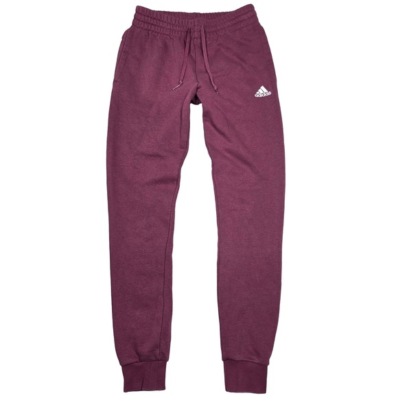 Adidas XS Womens Jogger Sweatpants Maroon Drawstring Athletic Athleisure Workout - Picture 1 of 8
